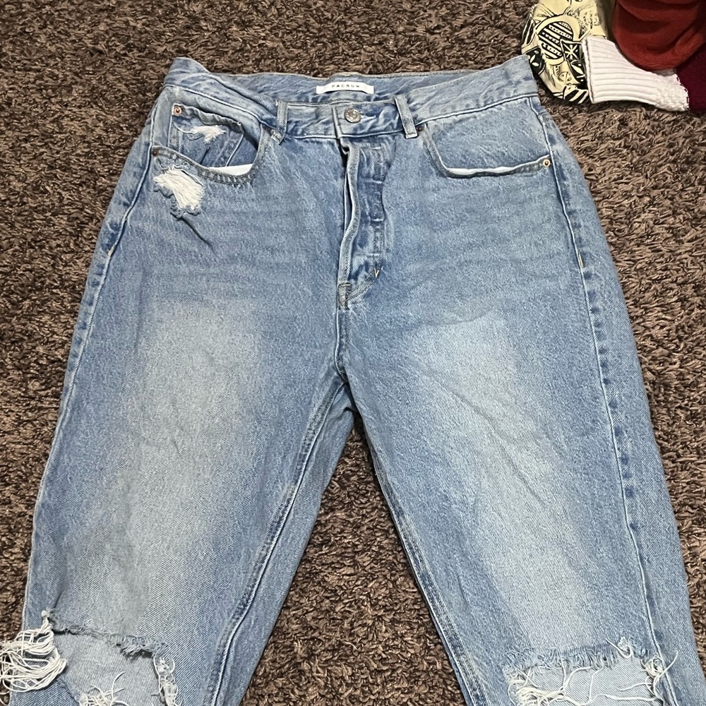 pacsun baggy jeans light denim wash